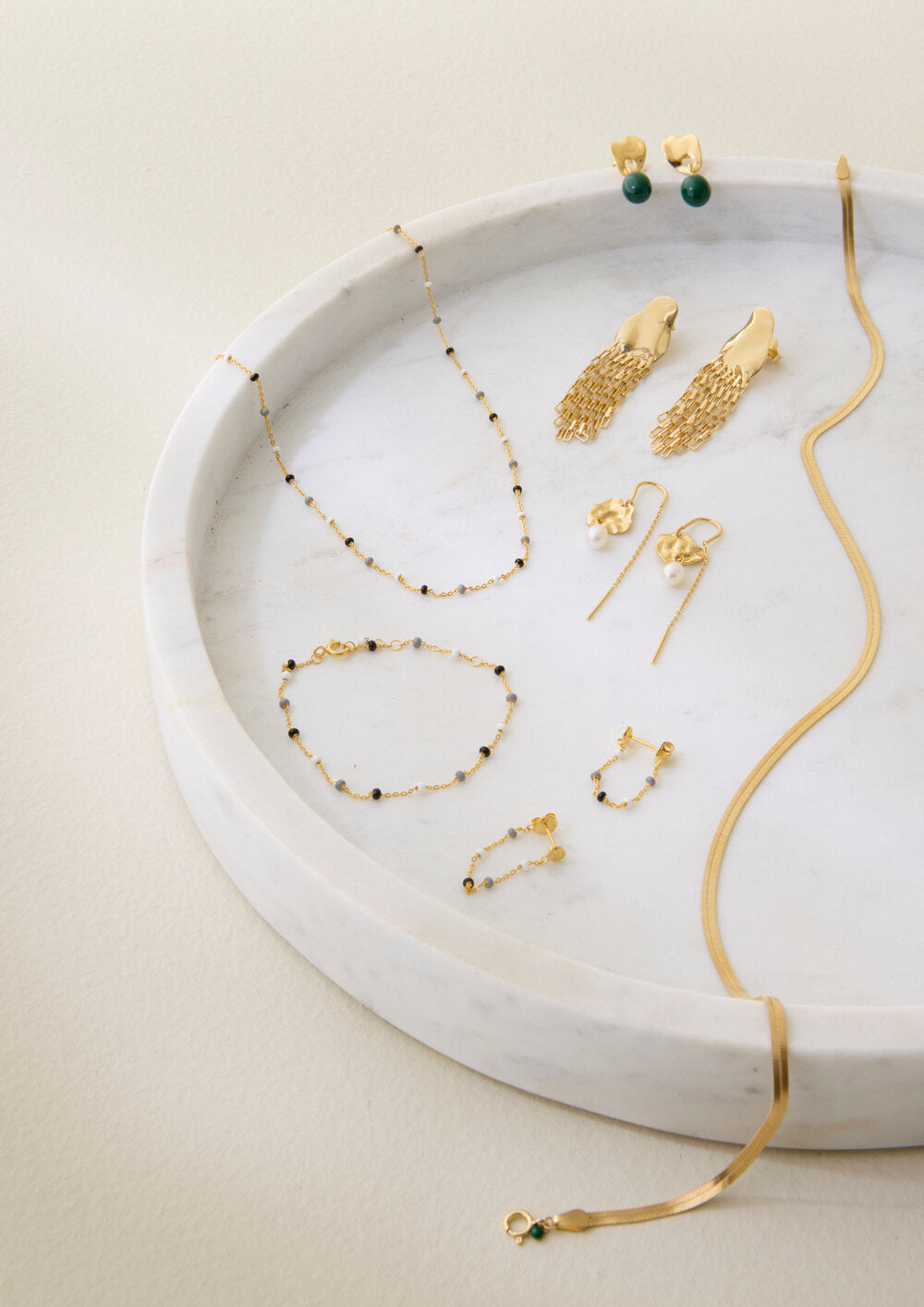 Caroline halskæde - Forgyldt